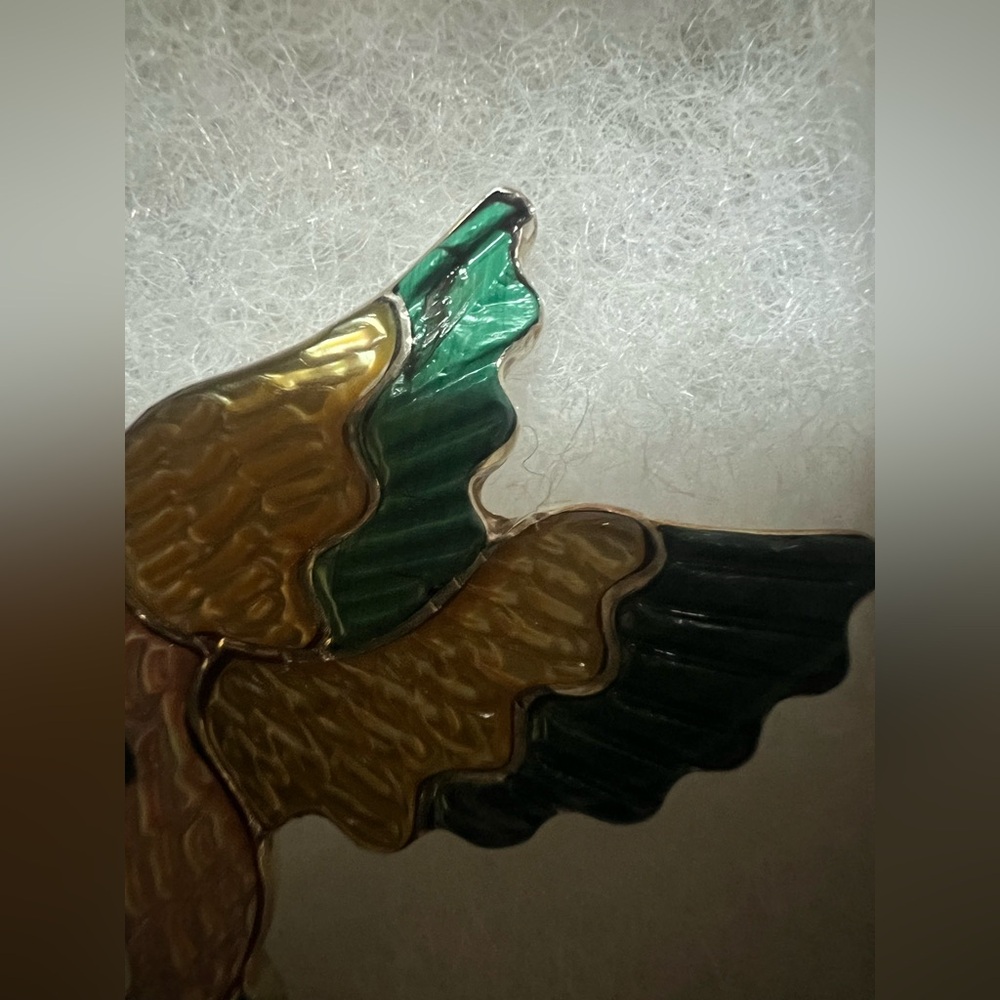 Native American Brooch Hummingbird Inlay Pin by Zuni Artist Tamara Pinto Signed - Picture 13 of 13